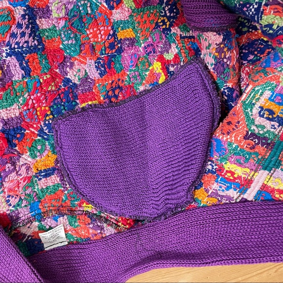 Guatemalan Cardigan Jacket Embroidered Huipil Boho - Picture 10 of 10